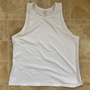 CALIA by Carrie Underwood White Ribbed Tank Top